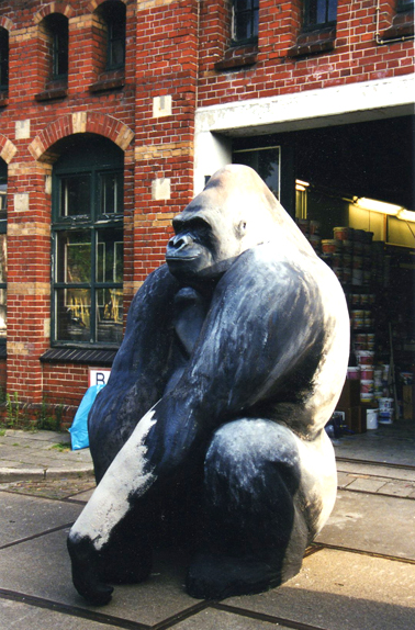 Gorilla in opdracht voor het Wereld Natuur Fonds