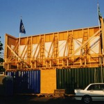 'Hotel de witte Zwaan' achterkant decor gevel